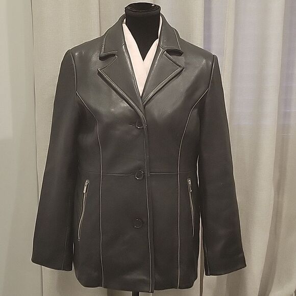 Michael kors leather jacket, L - Picture 1 of 4
